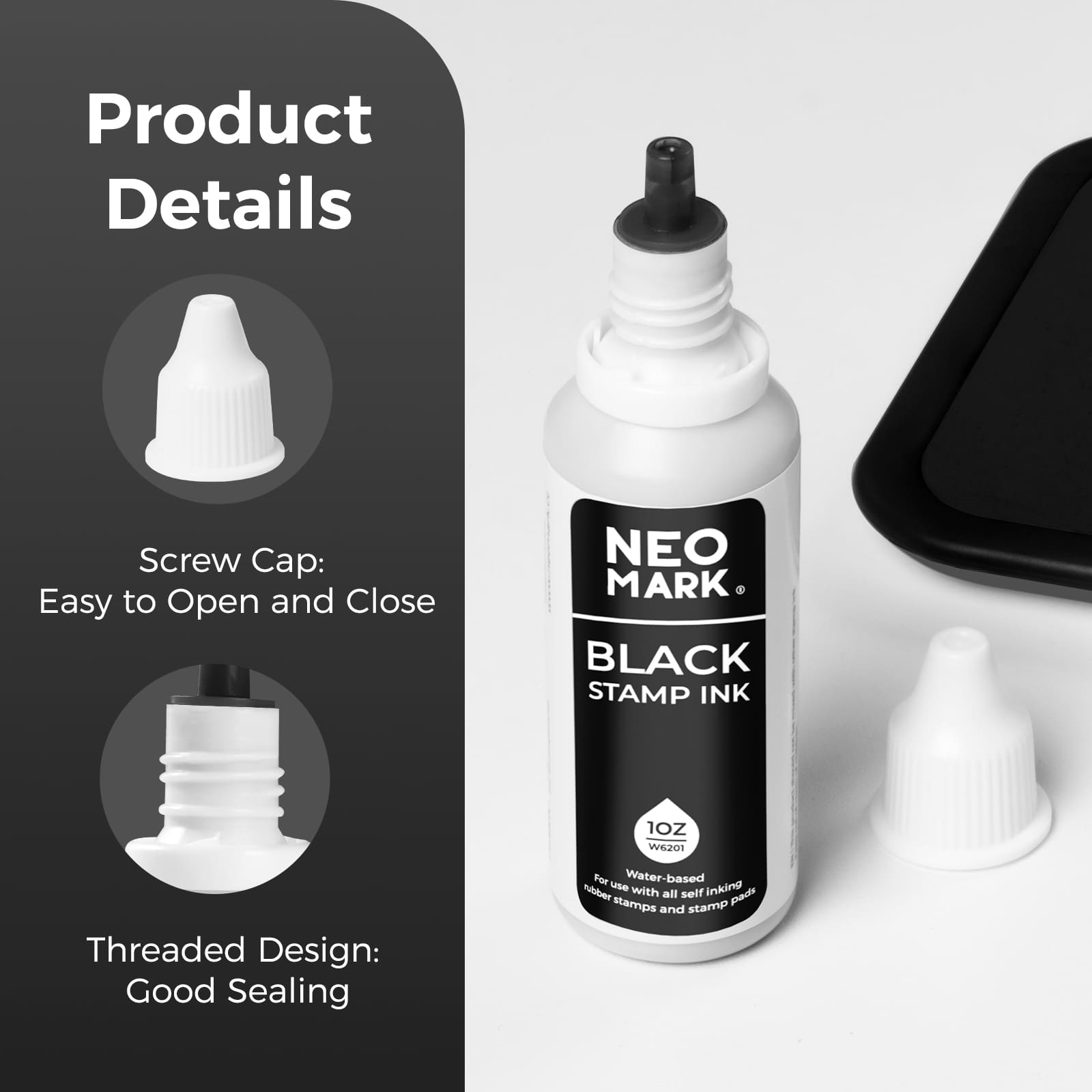 Black Stamp Pad & Stamp Ink set