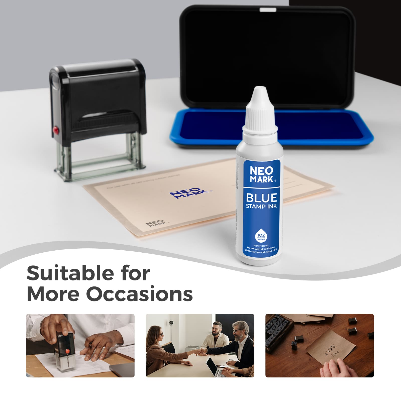 AP-Certified Blue Stamp Ink