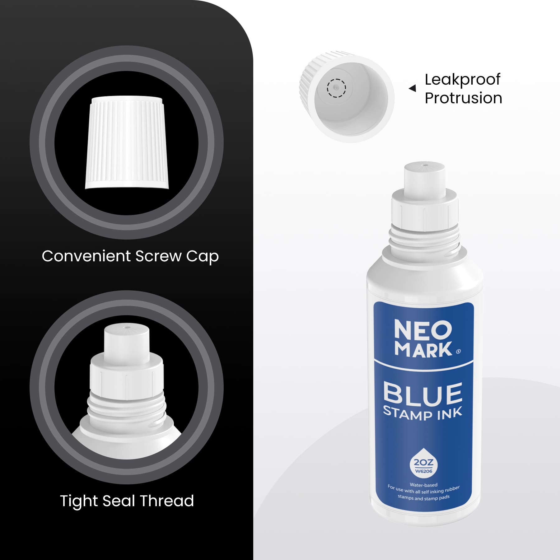 2oz AP-Certified Blue Stamp Ink