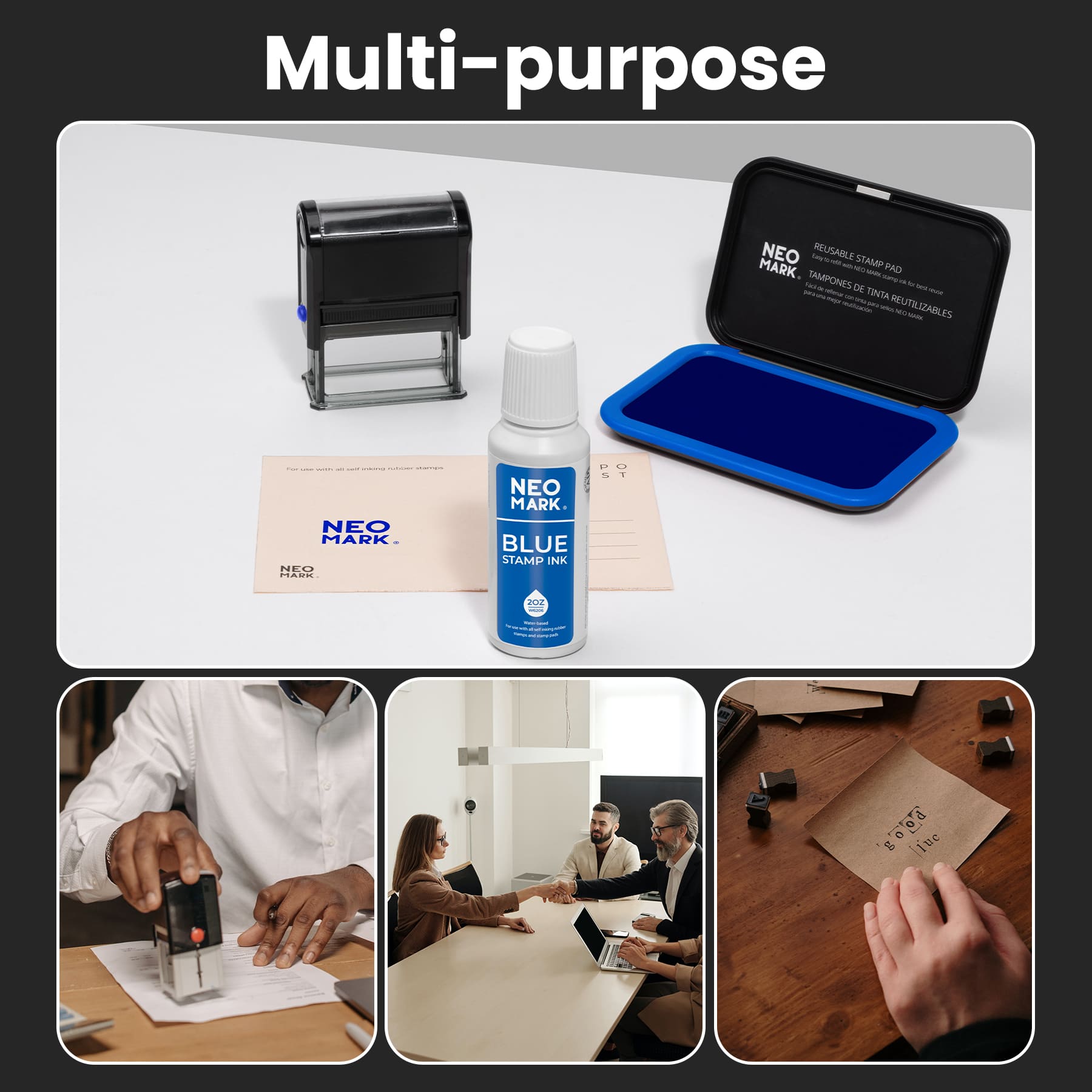 2oz AP-Certified Blue Stamp Ink