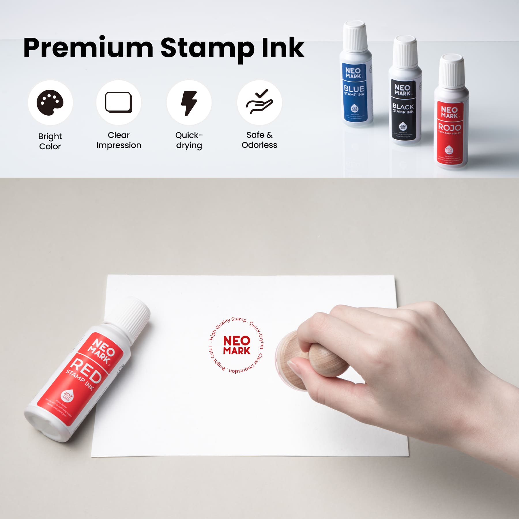 2oz AP-Certified Red Stamp Ink
