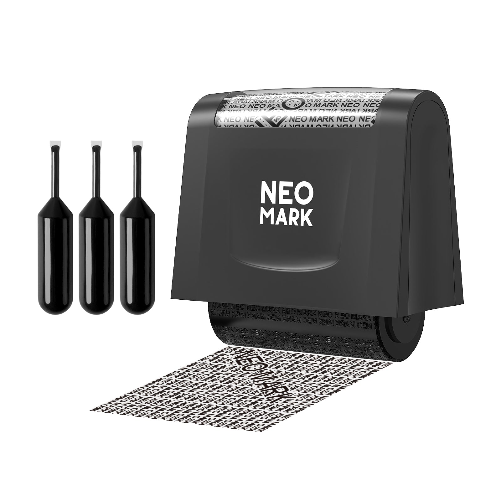NEO MARK confidential self inking stamp for privacy protection, quick dry and reusable design