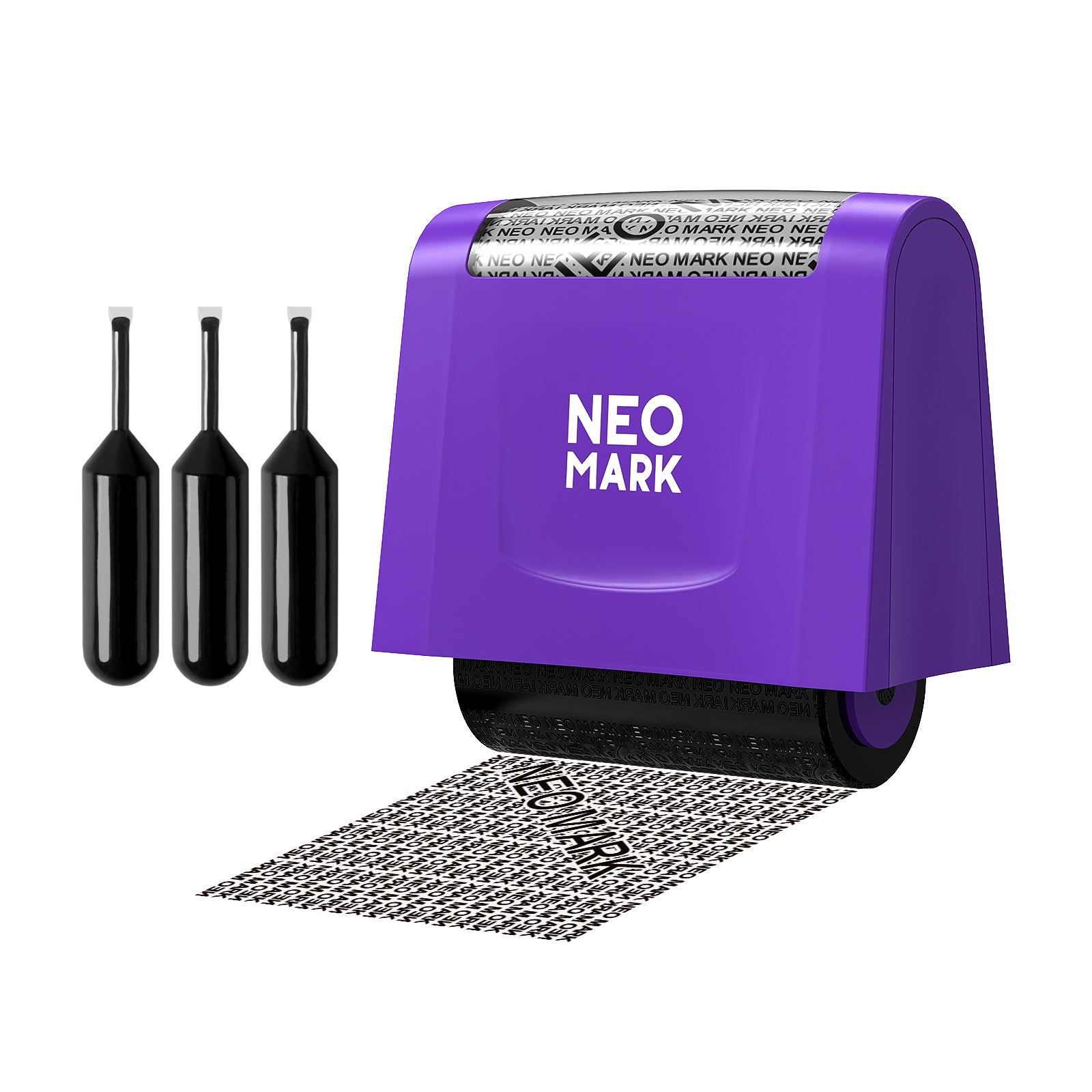 NEO MARK confidential self inking stamp for privacy protection, quick dry and reusable design