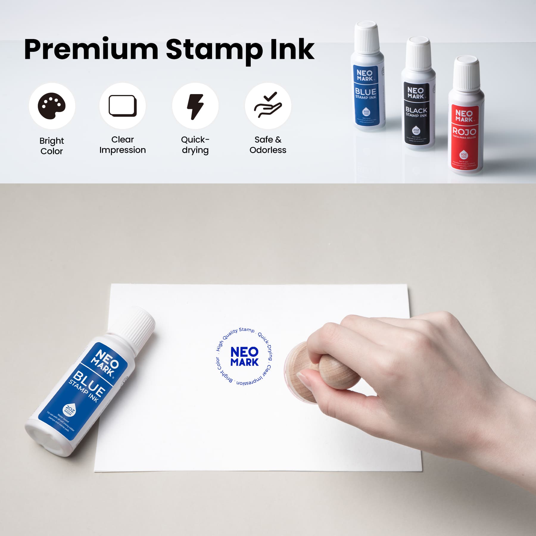 2oz AP-Certified Blue Stamp Ink