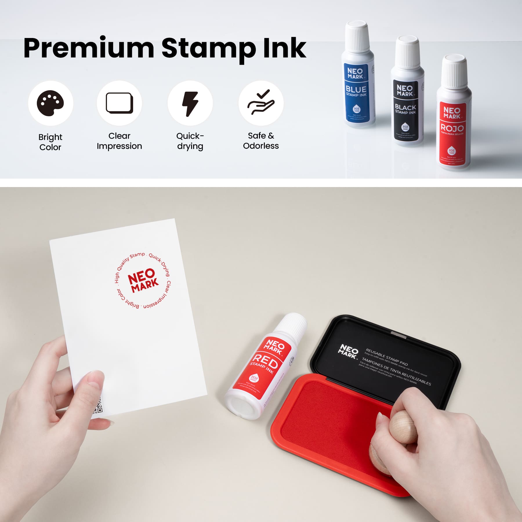2oz AP-Certified Red Stamp Ink