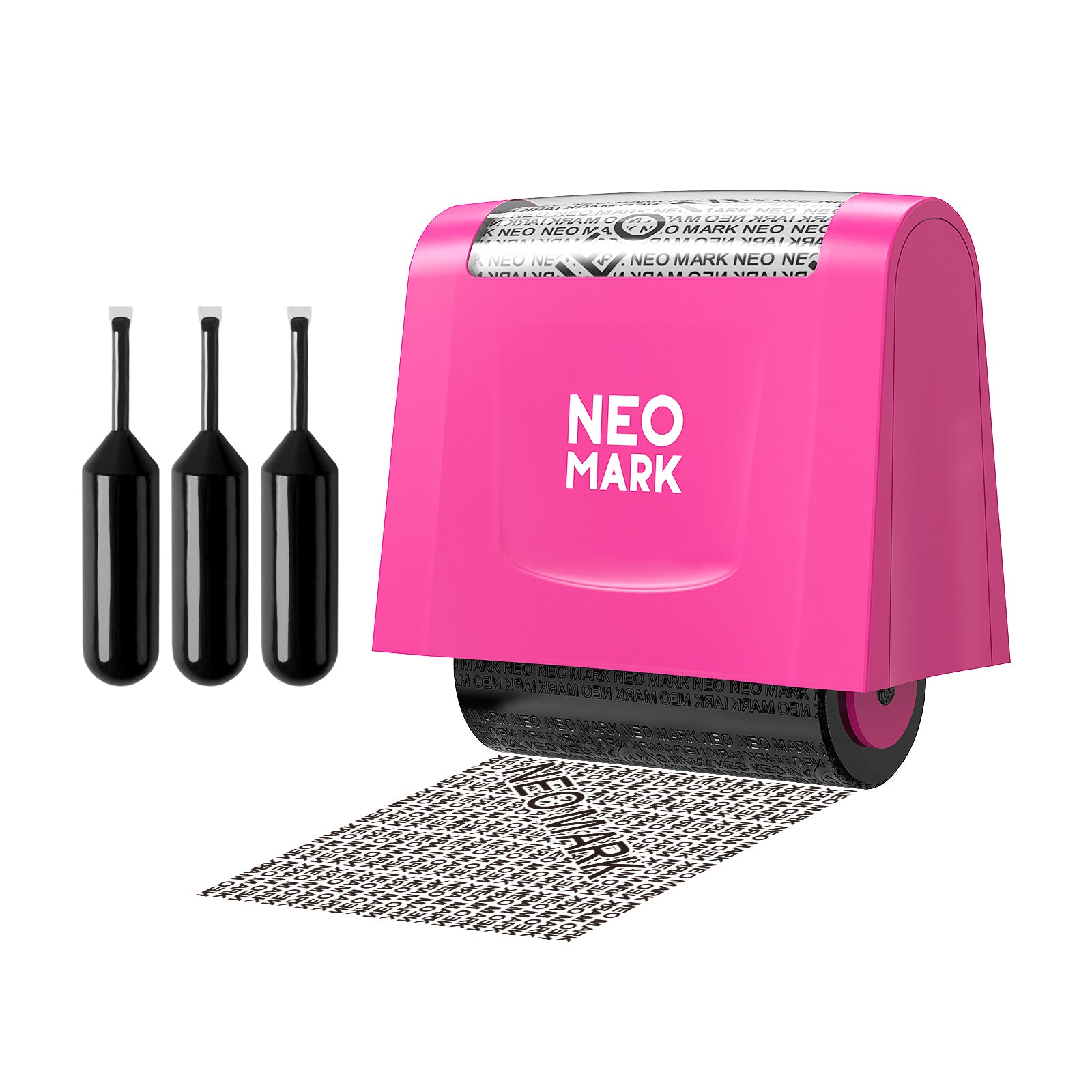 NEO MARK confidential self inking stamp for privacy protection, quick dry and reusable design
