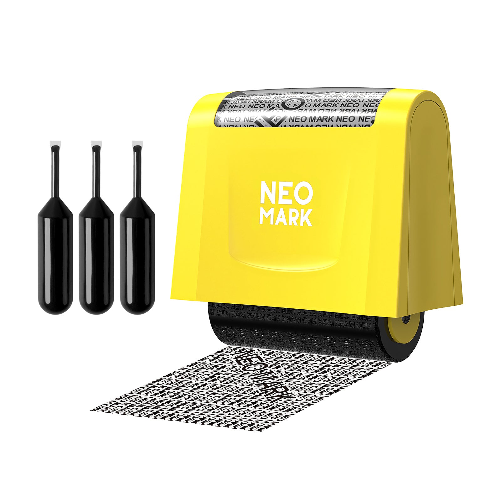 NEO MARK confidential self inking stamp for privacy protection, quick dry and reusable design
