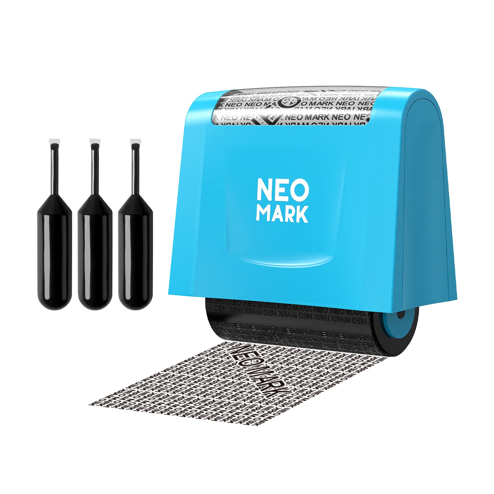 NEO MARK confidential self inking stamp for privacy protection, quick dry and reusable design