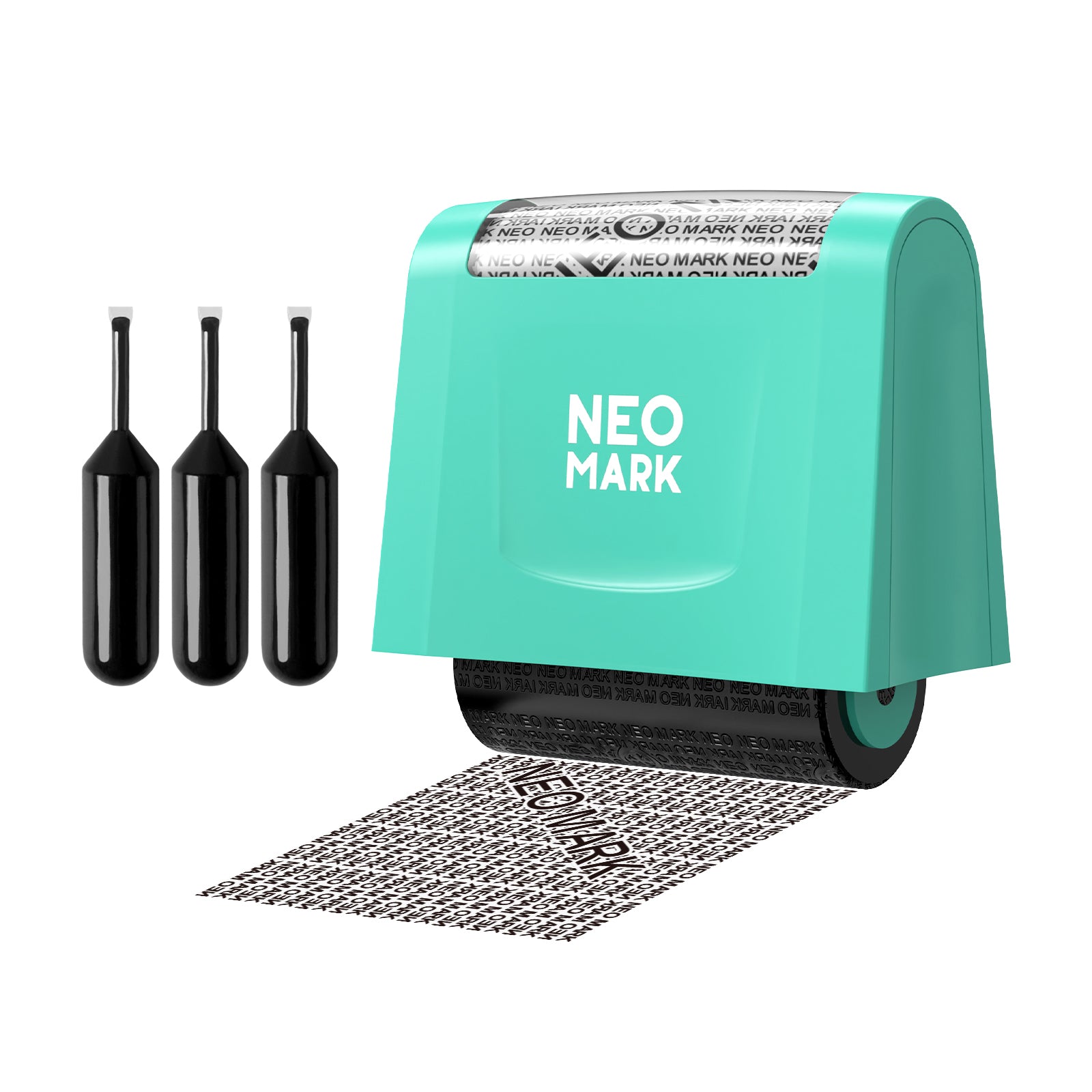 NEO MARK confidential self inking stamp for privacy protection, quick dry and reusable design